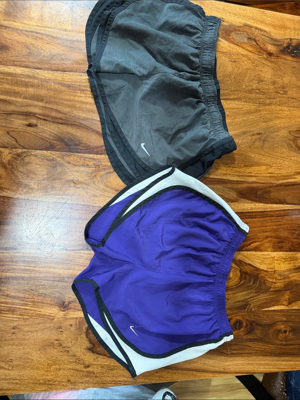 Nike Women's Athletic Shorts in Purple and Charcoal